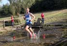 Nick Swinburn (Morpeth) powers his way through the water in winning the Sherman Cup, Hedley Farm, Tanfield,  County Durham.